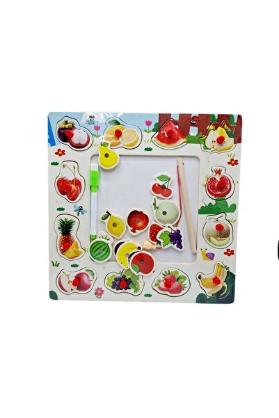 decotoys Wooden puzzle with fruit button