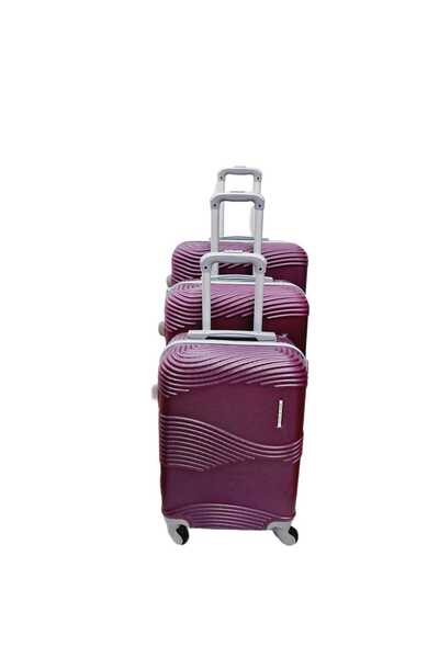 decotoys Plastic suitcases 3/set burgundy