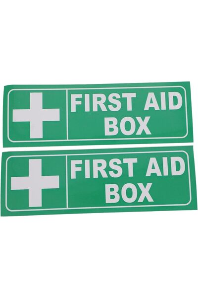 BPA ® First Aid Box Sign Sticker Decal - Easy To Mount Weather Resistant Long...