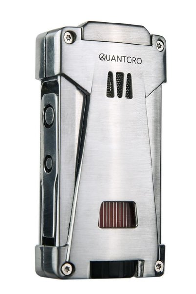 Quantoro 3 Torch Pürmüz Gümüş Metal Puro Çakmağı - TRZ1047
