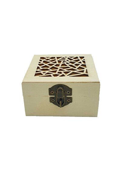 decotoys Cutie lemn pătrată perforată 3/set