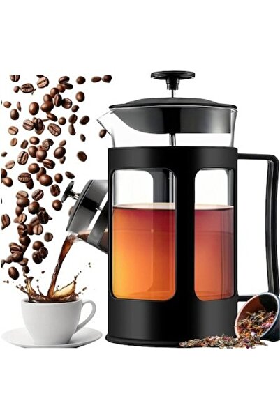 Ruhhy Filtru de cafea/ceai Zola din sticlă, 1L, negru