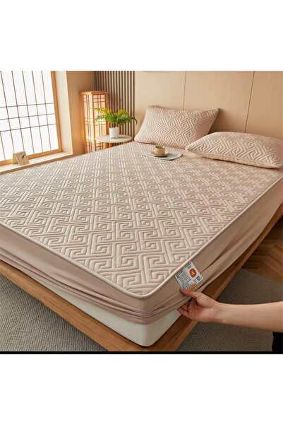 OEM 3-piece velvet bed cover set, Stretchy sheet 180x200cm, 2 pillowcases 55x...