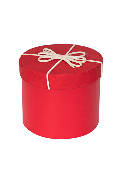 decotoys Round cardboard box 1pc red