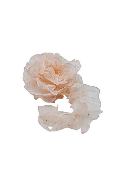 decotoys Decorative veil roll salmon 200cm x 10cm 3/set