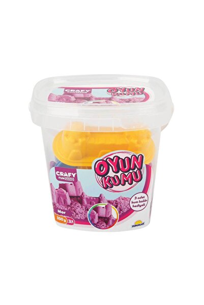 Sunman Крафи Пясъчна виолетка 350г кинетичен пясък в съд с 3 форми