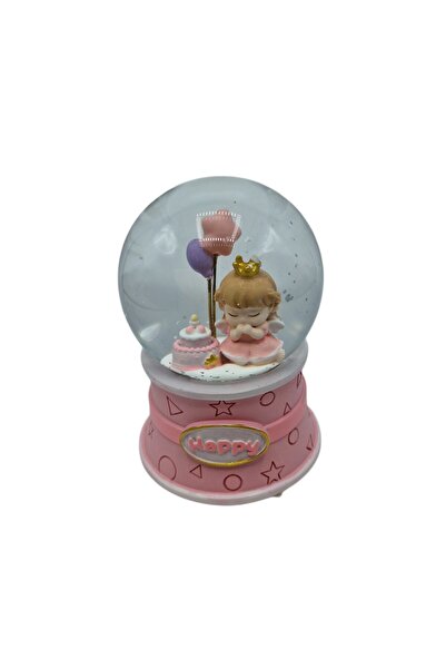 decotoys Glob din rășină muzical cu led, Bebe