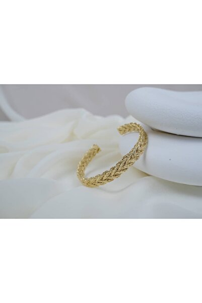 ATELİER TUĞBA Klpç048 Fish Scale Patterned Gold Clamp (Adjustable)