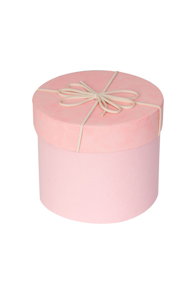 decotoys Round pink cardboard box 2/set