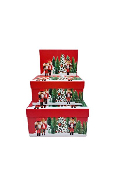 decotoys Cardboard box 3/set Christmas
