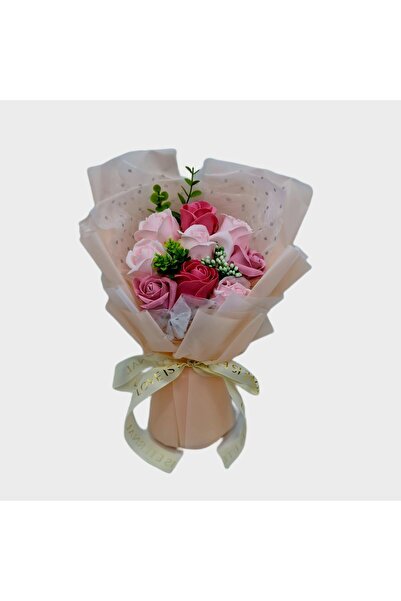 decotoys Buchet din flori artificiale 9 trandafiri