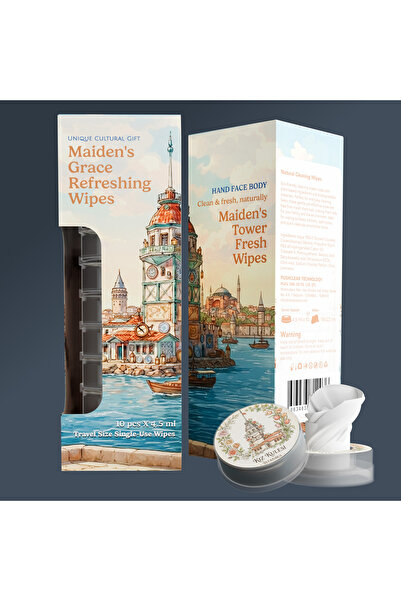 HandyTowel Gift Maiden's Tower Themed Wet Wipes - Pack of 10 for Surface and ...