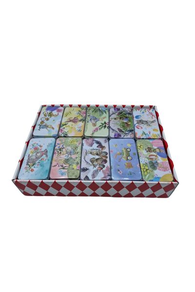 decotoys Cutii din metal 20/set dreptunghiulară cu iepurași