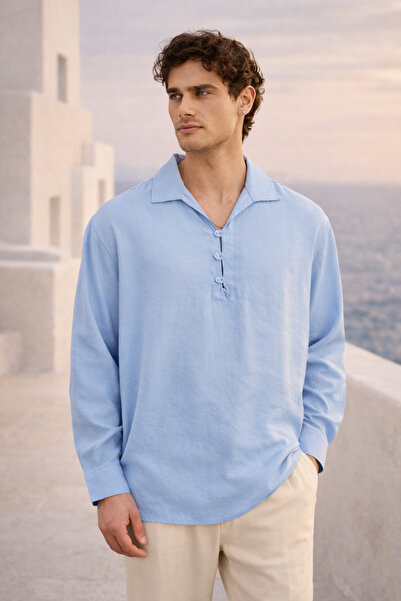 Valiberta Baldwin Apaş Yaka Britli 3-Button Slim m Modal Fabric O Oversized L...