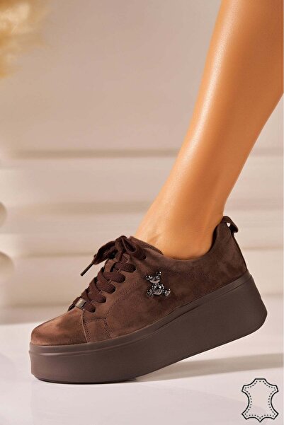 Joana Brown Avalina Reversible Leather Sneakers