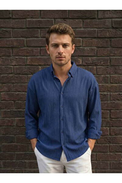 Mİ TİA ATELİER Kendiri Patterned Long Sleeve Shirt Mta13037