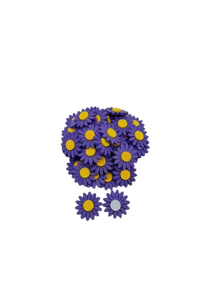 decotoys Figurina fetru floare 50/set mov M 4cm