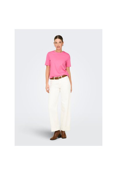 ONLY Tricou roz pentru femei Freja (15367970-STP)