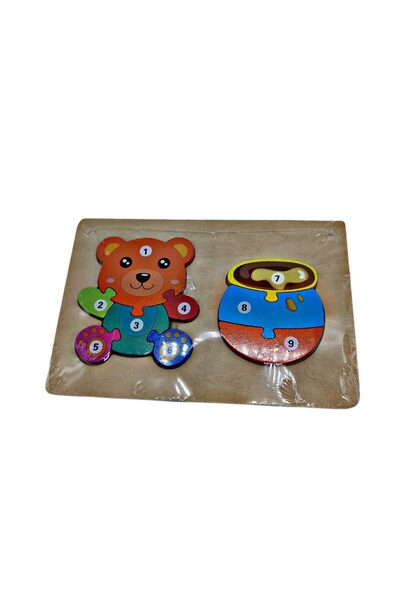 decotoys Дървен пъзел Пчела и цвете