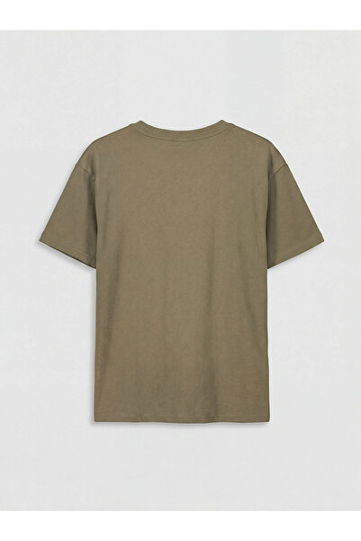 LC Waikiki Αγόρι μπλουζάκι με στάμπα χακί Crew Neck