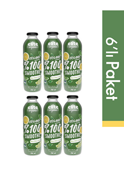Elite Naturel 6'lı Organik %100 Smoothie Yeşil 700 Ml