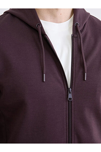 LC Waikiki Hanorac cu fermoar pentru bărbați Mürdüm cu glugă