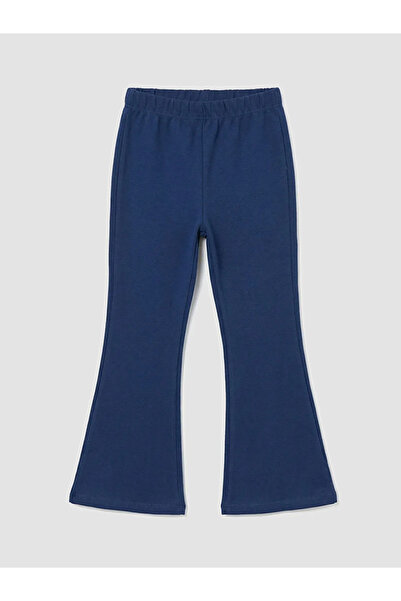 LC Waikiki Ναυτικό μπλε κολάν για κορίτσια με ελαστική μέση καμπάνα