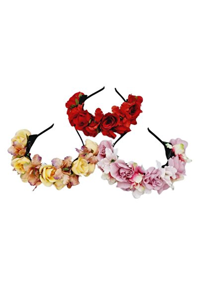 decotoys Bentiță cu flori artificiale 12/set