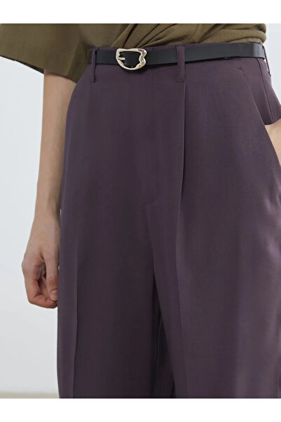 LC Waikiki Pantaloni de damă Mürdüm Beli curea li Havuç croială