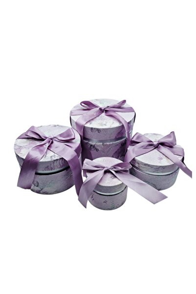 decotoys Cutii cadou din carton cu funda 4/set