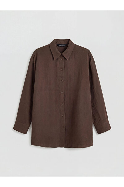 LC Waikiki Brown Muslin Women's Shirt Tunic