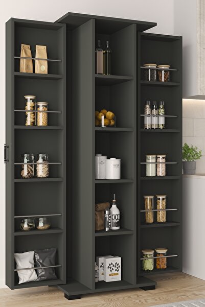 AEKA AE-3022 Nobel Çok Amaçlı Mutfak Dolabı 2 Kapaklı Raflı Bölmeli 170cm Kil...