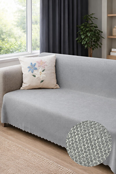 Decomia Home Elora Embossed Soft Sofa Cover Multi-Purpose Sofa Throw with Non...