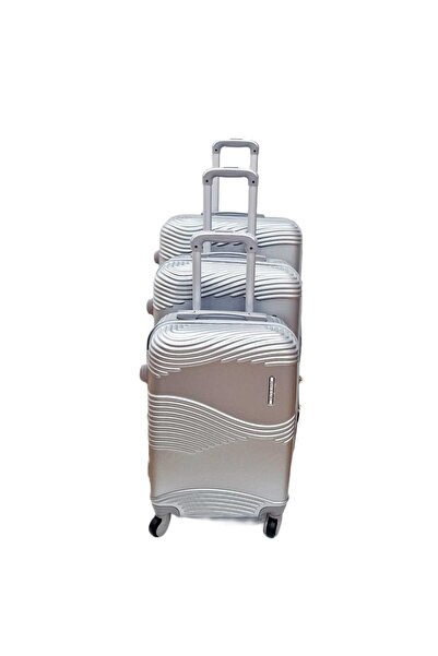 decotoys Valize plastic 3/set argintiu