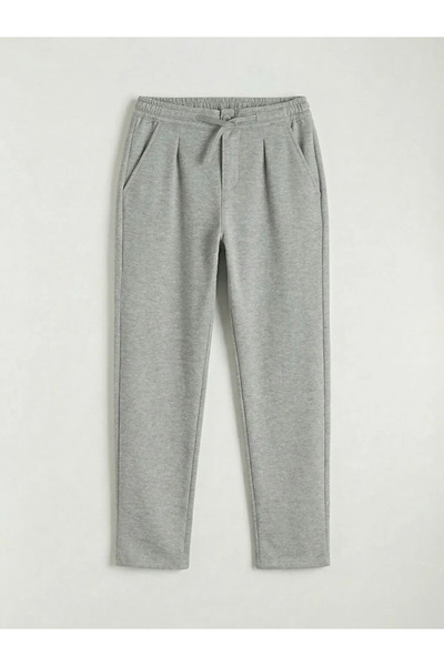LC Waikiki Gray Elastic Waist Pleated Boys' Trousers