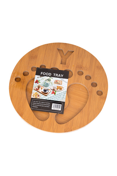 decotoys platou lemn cu 2 compartimente