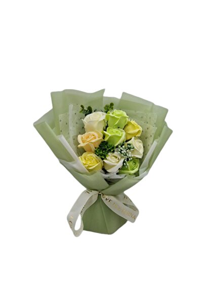 decotoys Buchet din flori artificiale 9 trandafiri