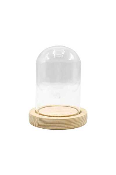 decotoys Bol sticla cu dop de lemn 16cm