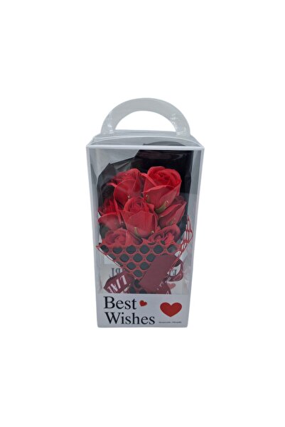 decotoys Buchet din 7 trandafiri artificiali