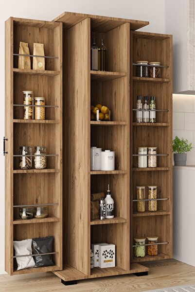 AEKA AE-3022 Nobel Çok Amaçlı Mutfak Dolabı 2 Kapaklı Raflı Bölmeli 170cm Kil...