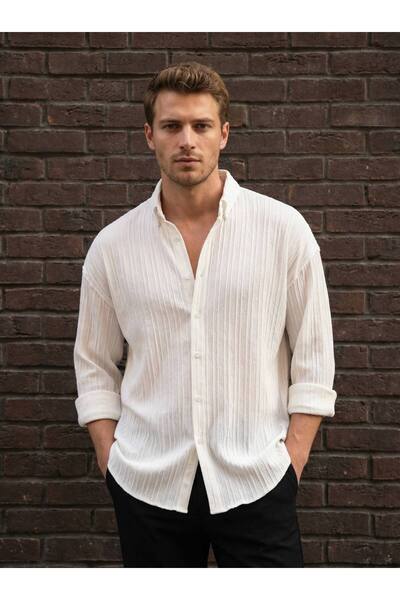 Mİ TİA ATELİER Πουκάμισο με μακριά μανίκια Kendiri Με σχέδιο MTA13037