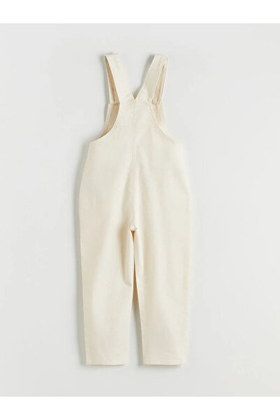 LC Waikiki Salopetă din denim pentru băieți, bej, decolteu pătrat