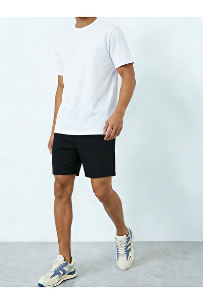 Take Two By Styli Men Solid Round Neck T-Shirt and Shorts Co-Ords