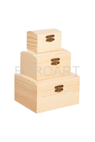 decotoys Cutii lemn 3/set cufar m