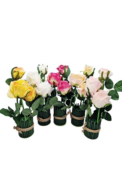 decotoys Buchet din flori artificiale 3 Trandafiri 5/set