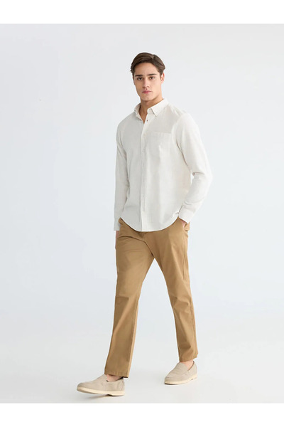 LC Waikiki Brown Standard Fit Gabardine Men's Chino Pants