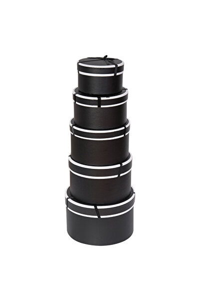 decotoys Cutie carton rotunda 5/set negru