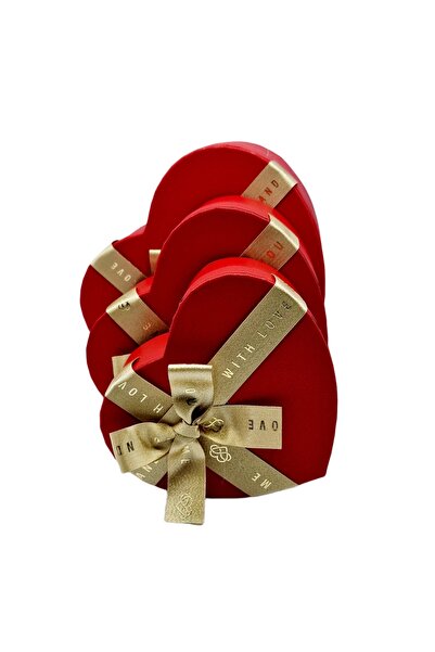 decotoys Heart cardboard box 3/set