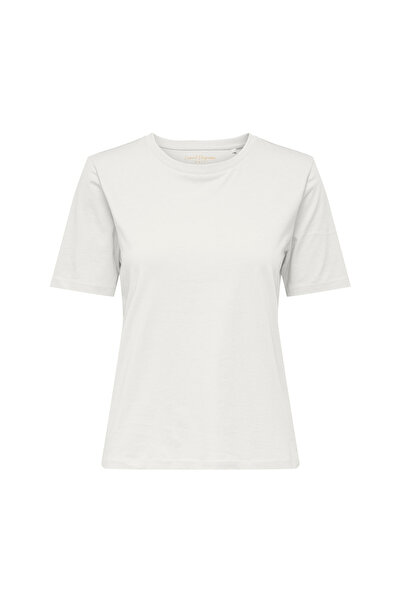 ONLY Дамска бяла тениска Hapy (15371896-CD)