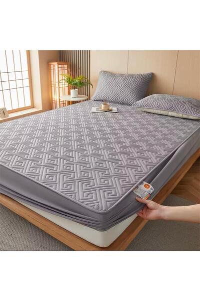 OEM 3-piece velvet bed cover set, Stretchy sheet 180x200cm, 2 pillowcases 55x...